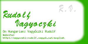 rudolf vagyoczki business card
